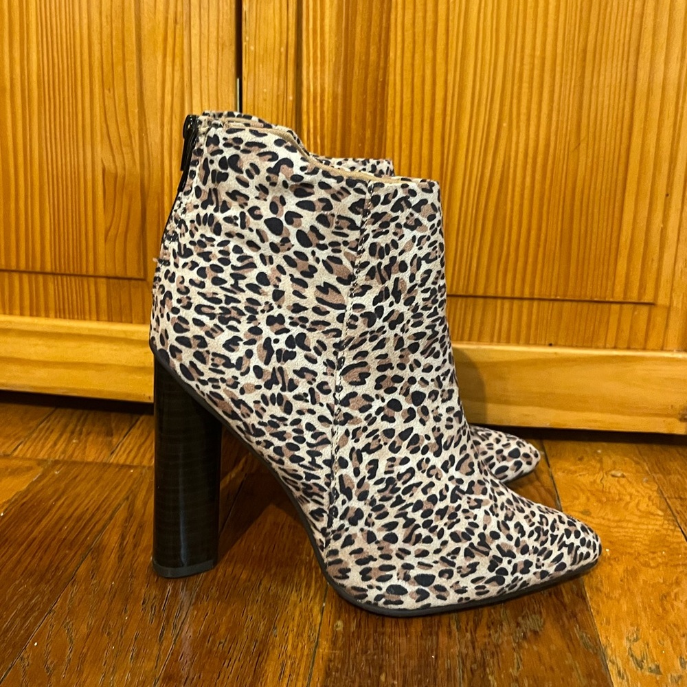 Leopard Print Ankle Booties. Size 6.5. Like New! - image 1